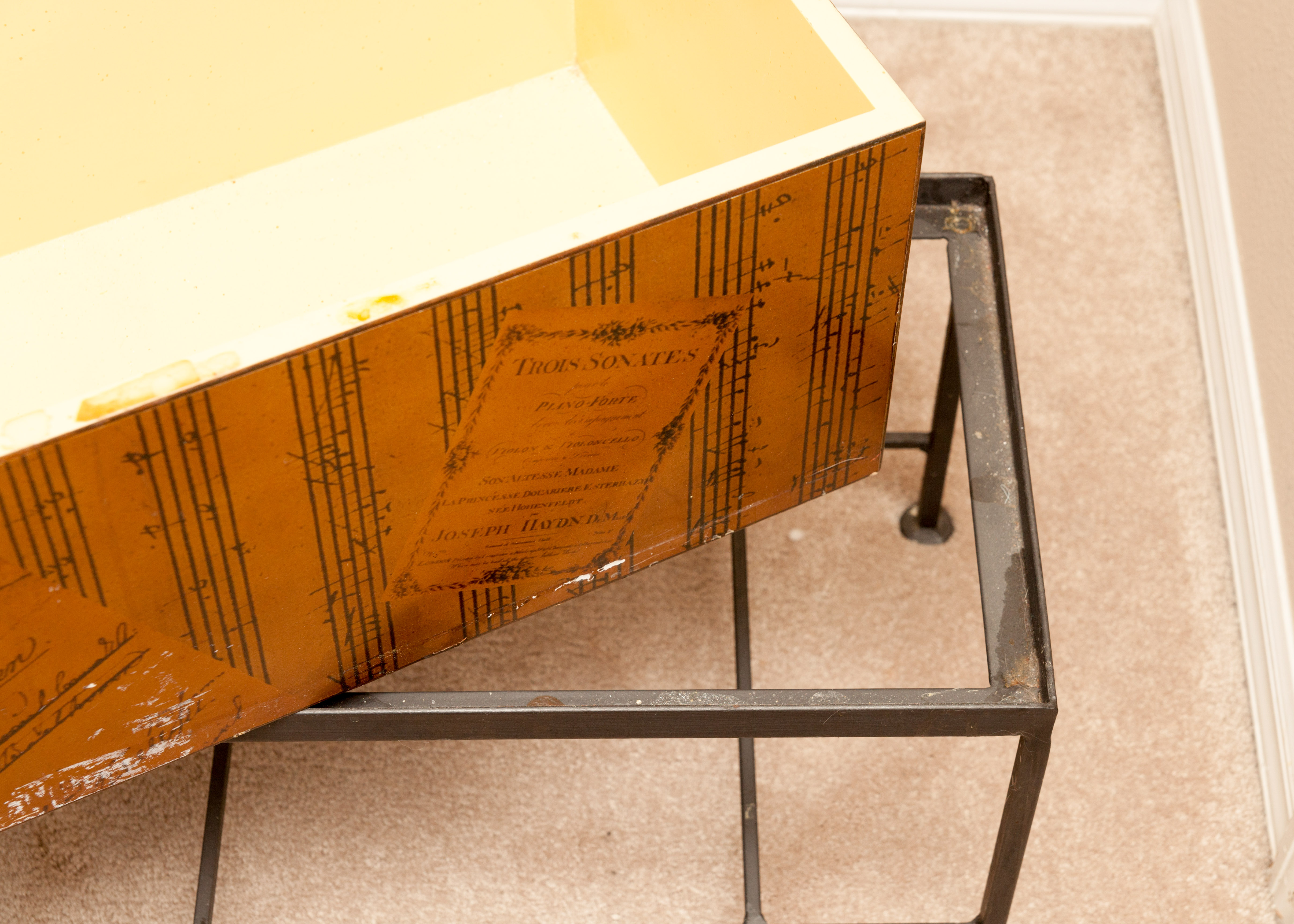 Trunk with Wrought Iron Base