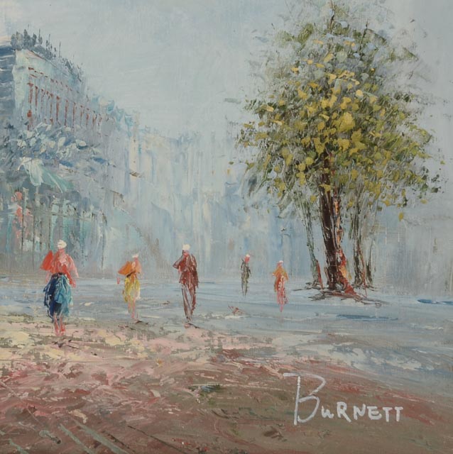 Caroline Burnett Oil Painting on Canvas of the Moulin Rouge