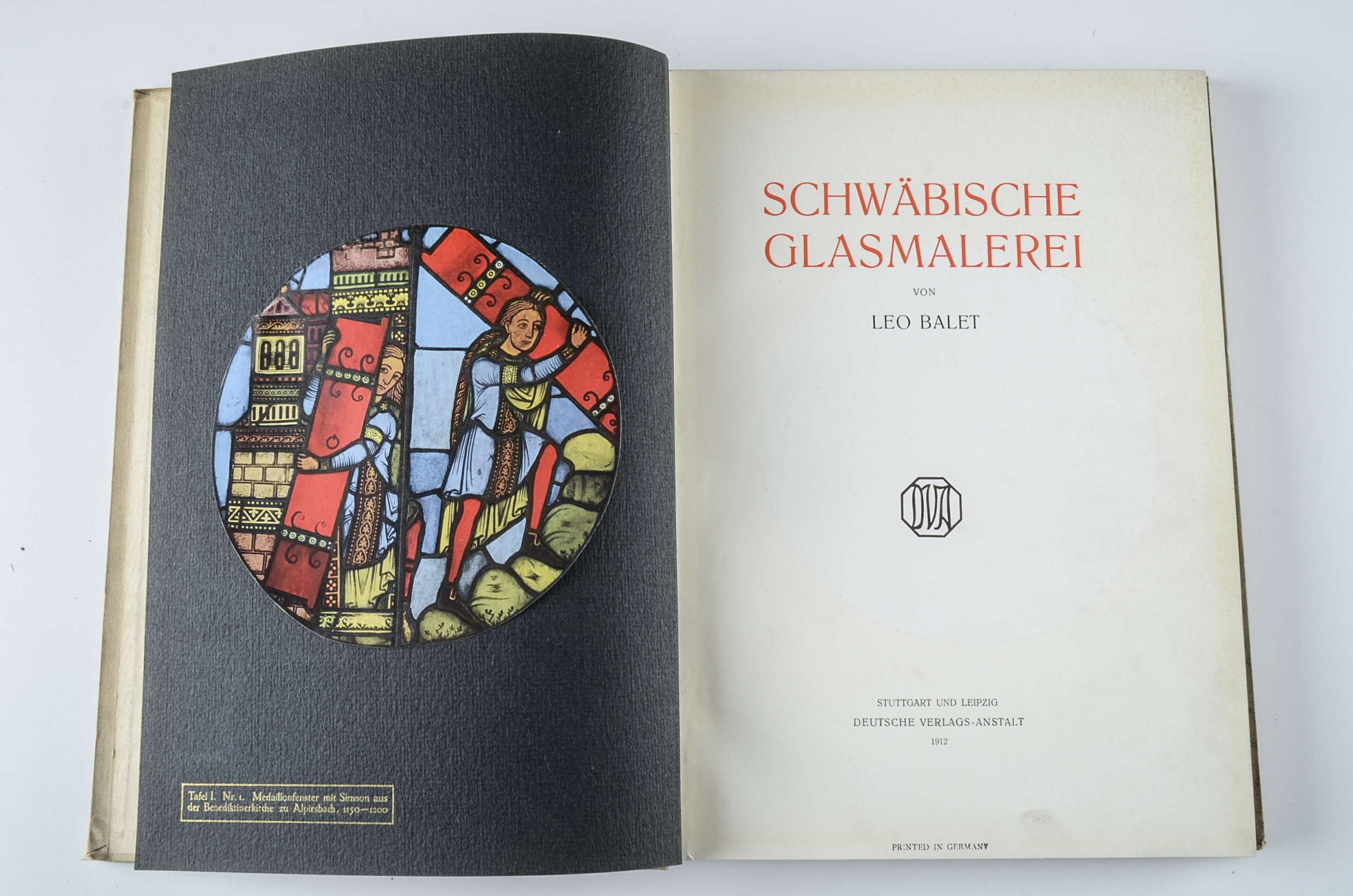 German Book on Stained Glass Entitled, "Schwabische Glasmalerei" by Leo Balet