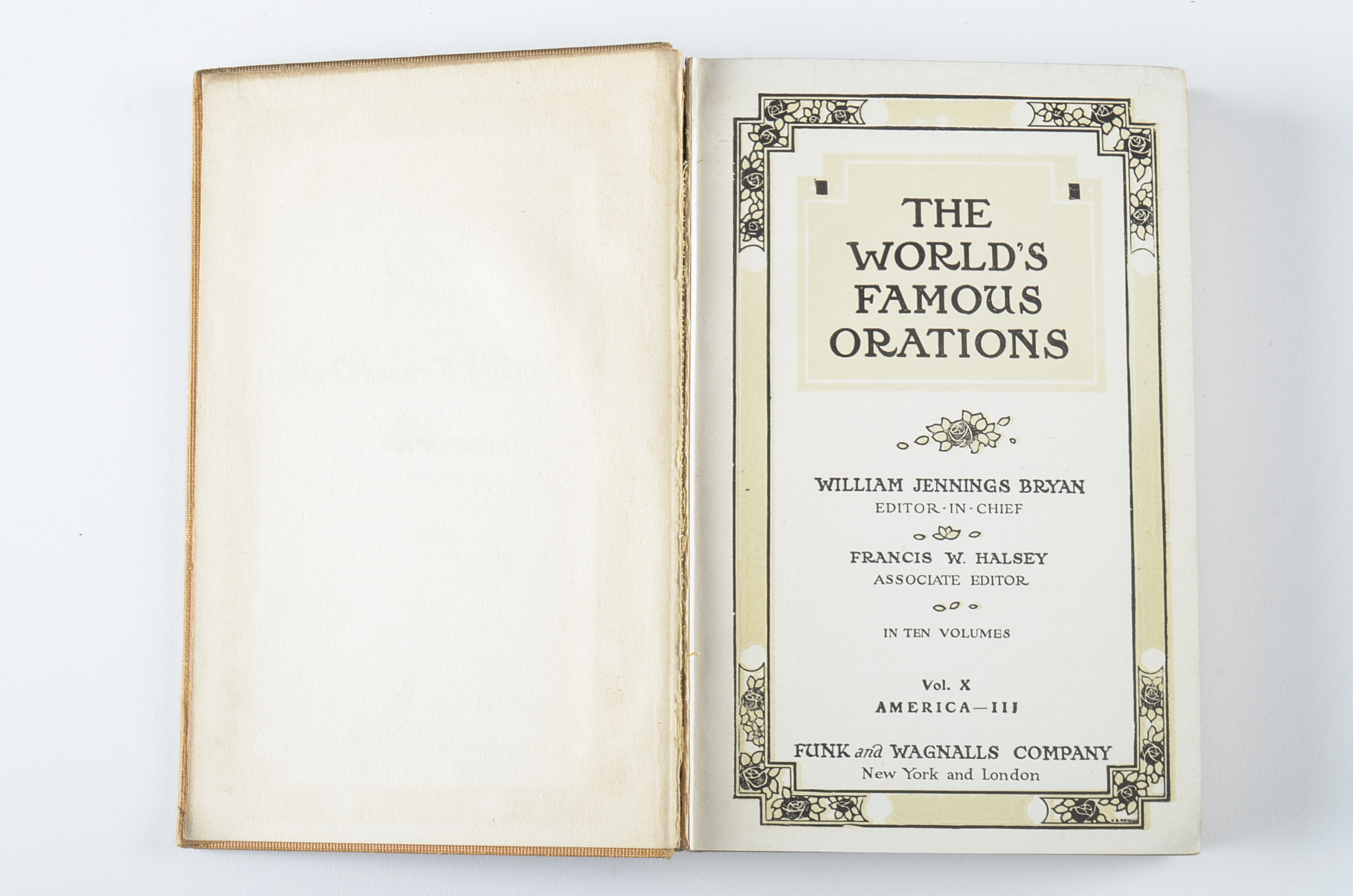The World's Famous Orations Ten Book Set