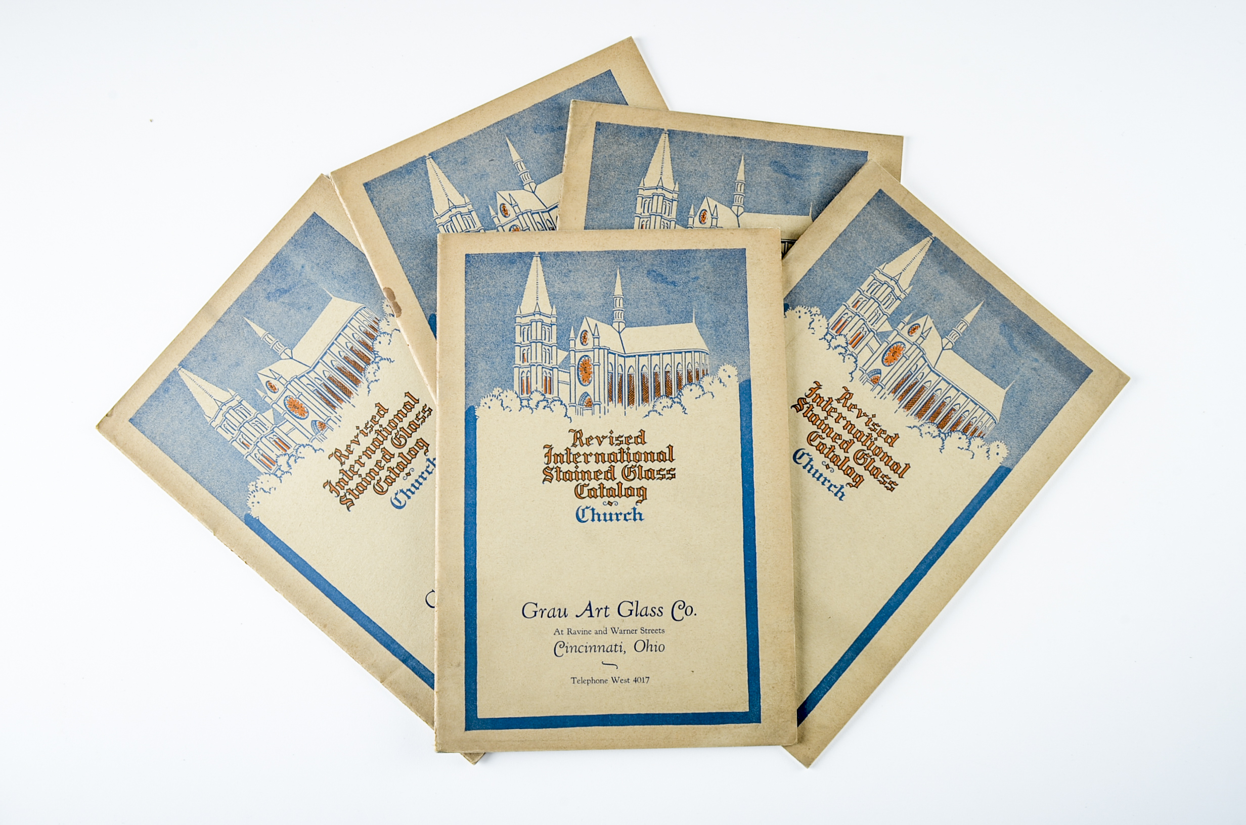 Collection of Vintage Stained Glass Catalogs and More