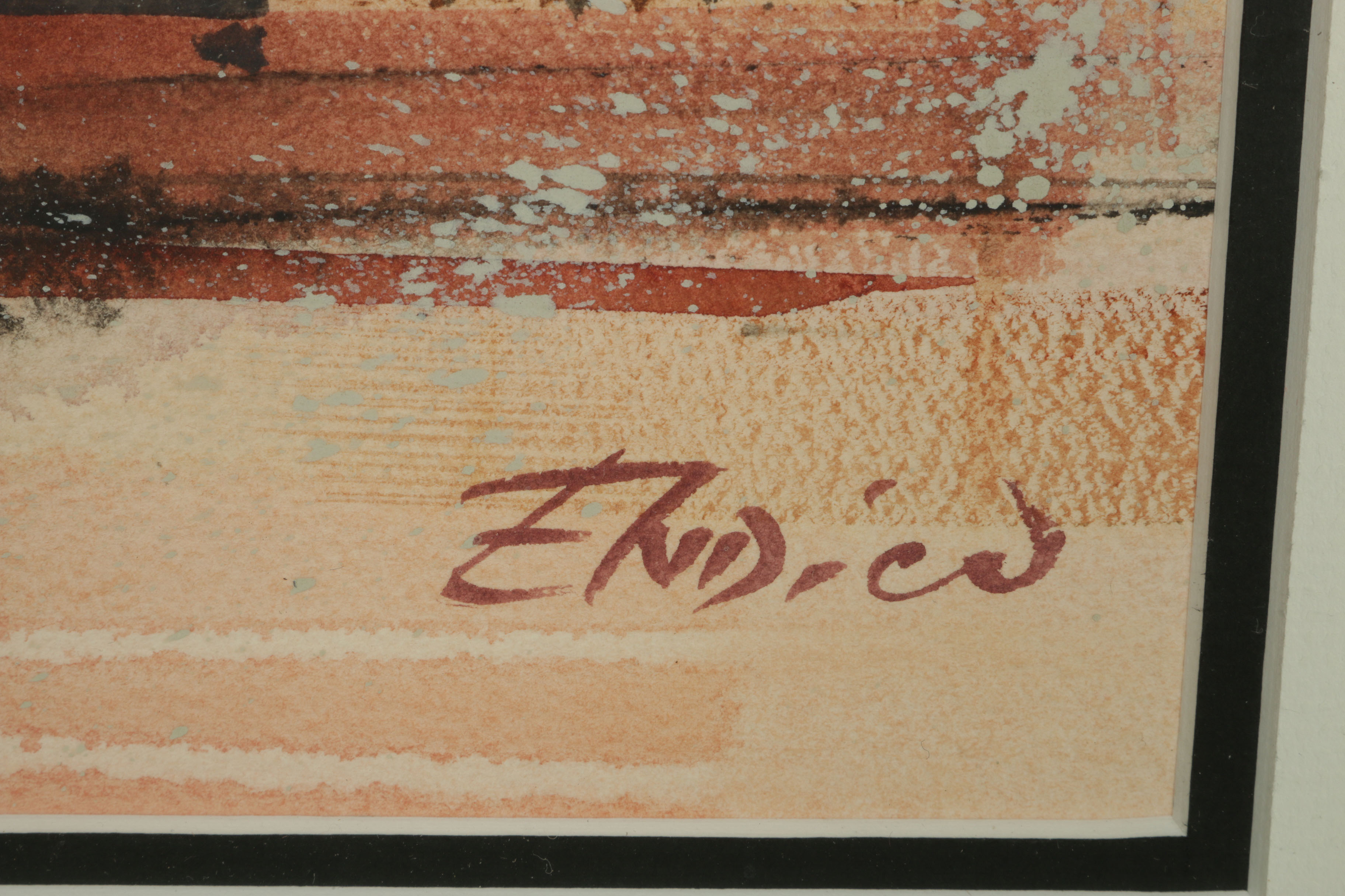 Pair of Mary Endico Watercolor Cityscapes