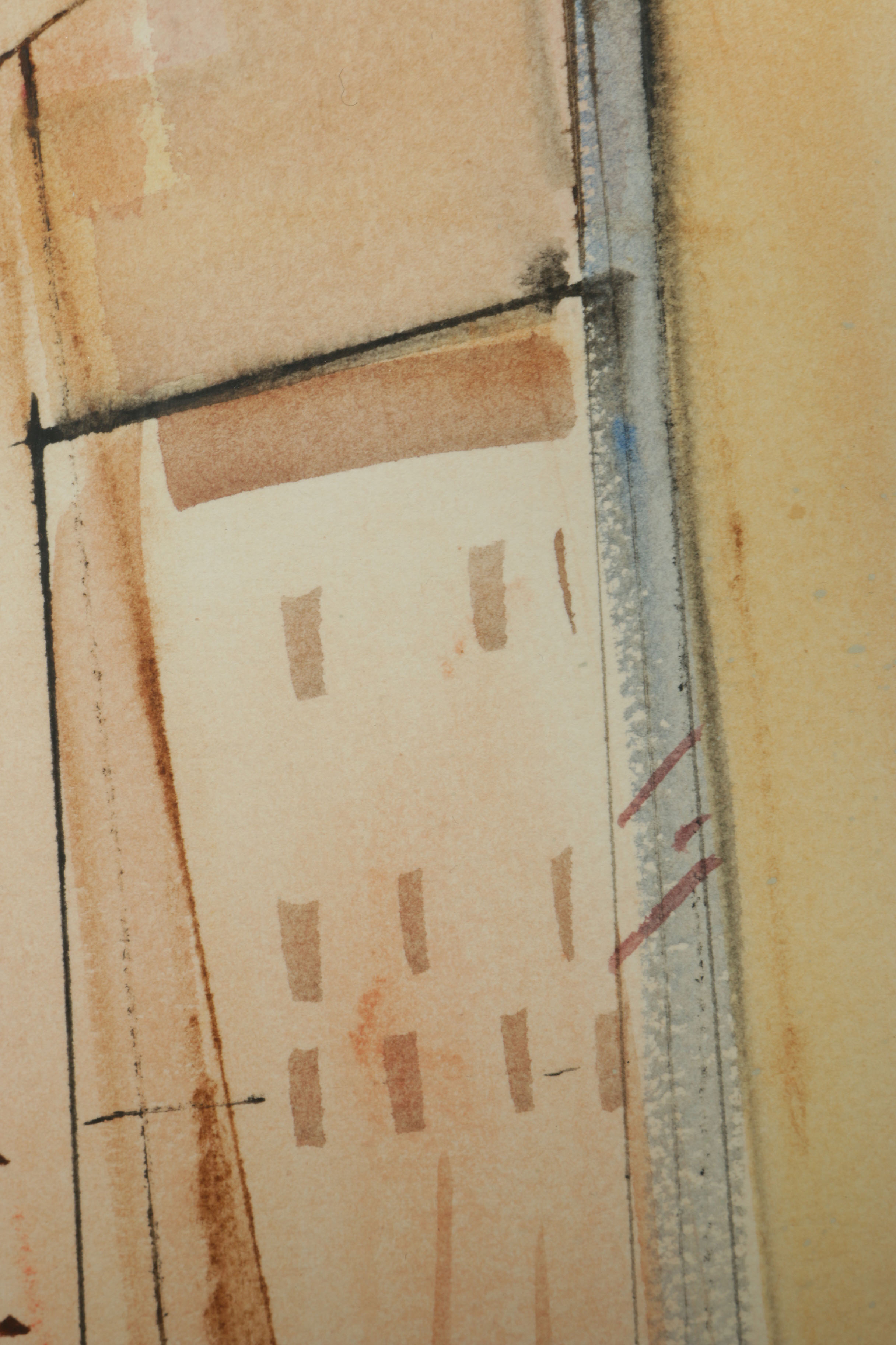 Pair of Mary Endico Watercolor Cityscapes