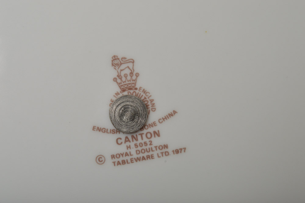 Vintage Royal Doulton Canton Two-Tier Sandwich Tray