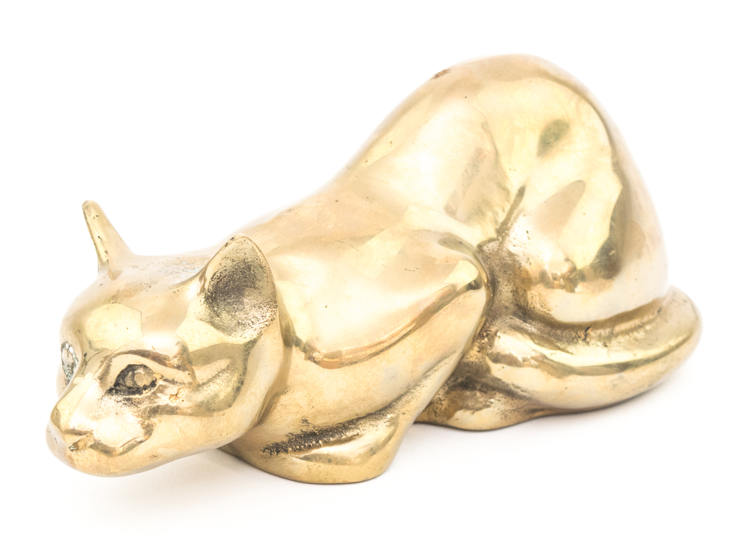 Three Vintage Brass Cat Figurines