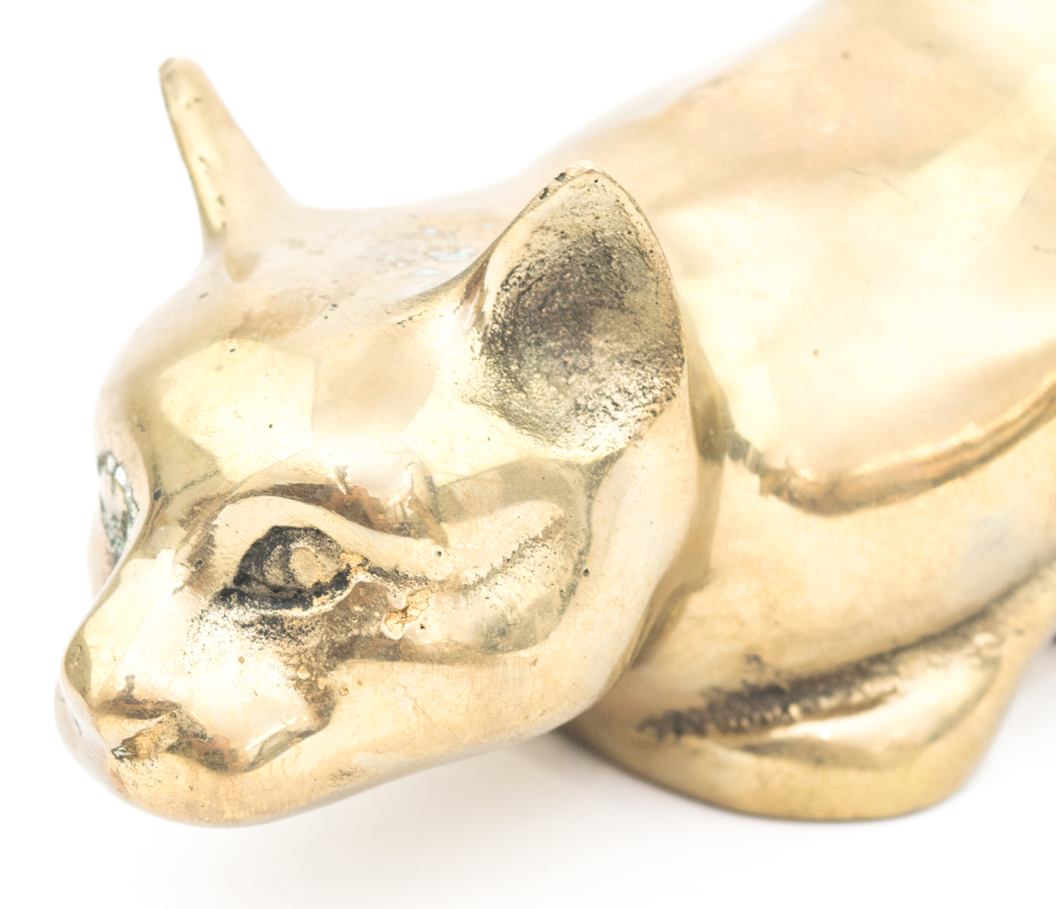 Three Vintage Brass Cat Figurines
