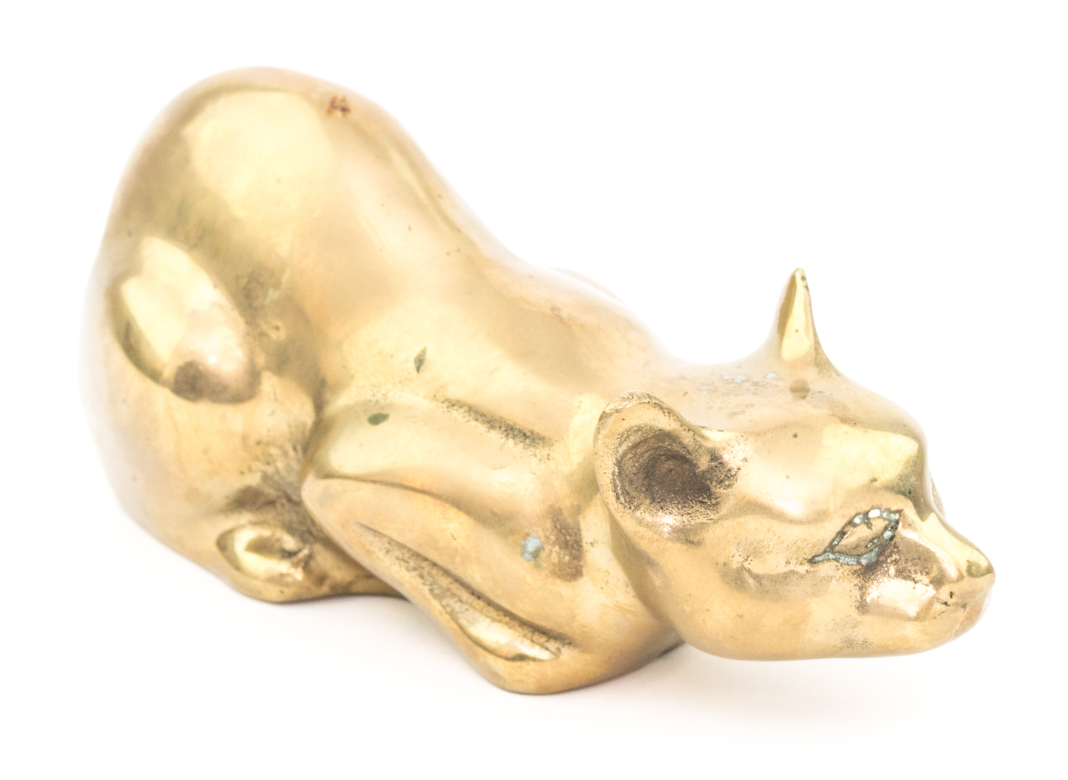 Three Vintage Brass Cat Figurines