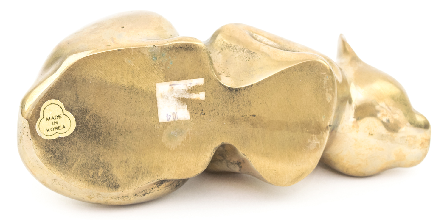 Three Vintage Brass Cat Figurines