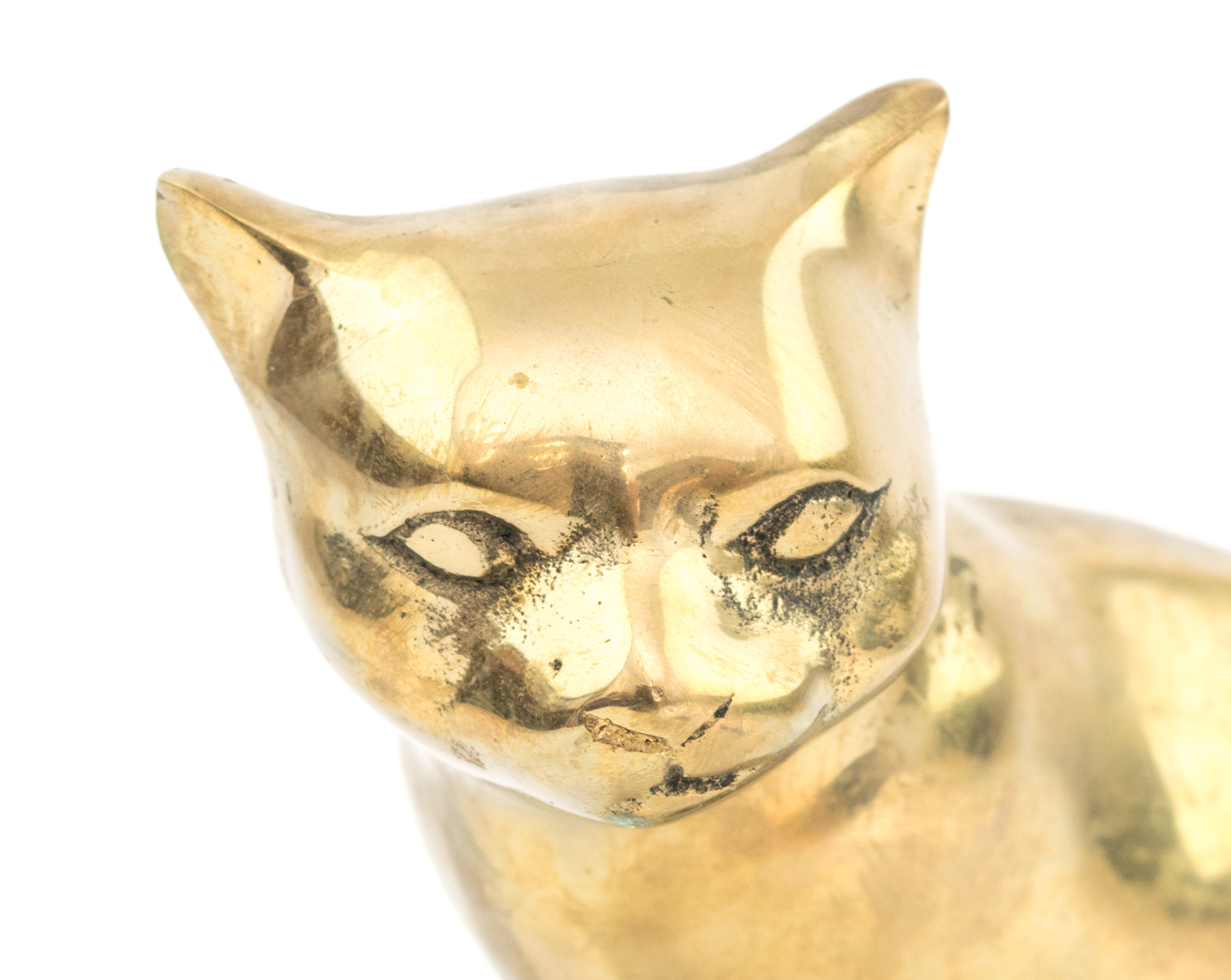 Three Vintage Brass Cat Figurines