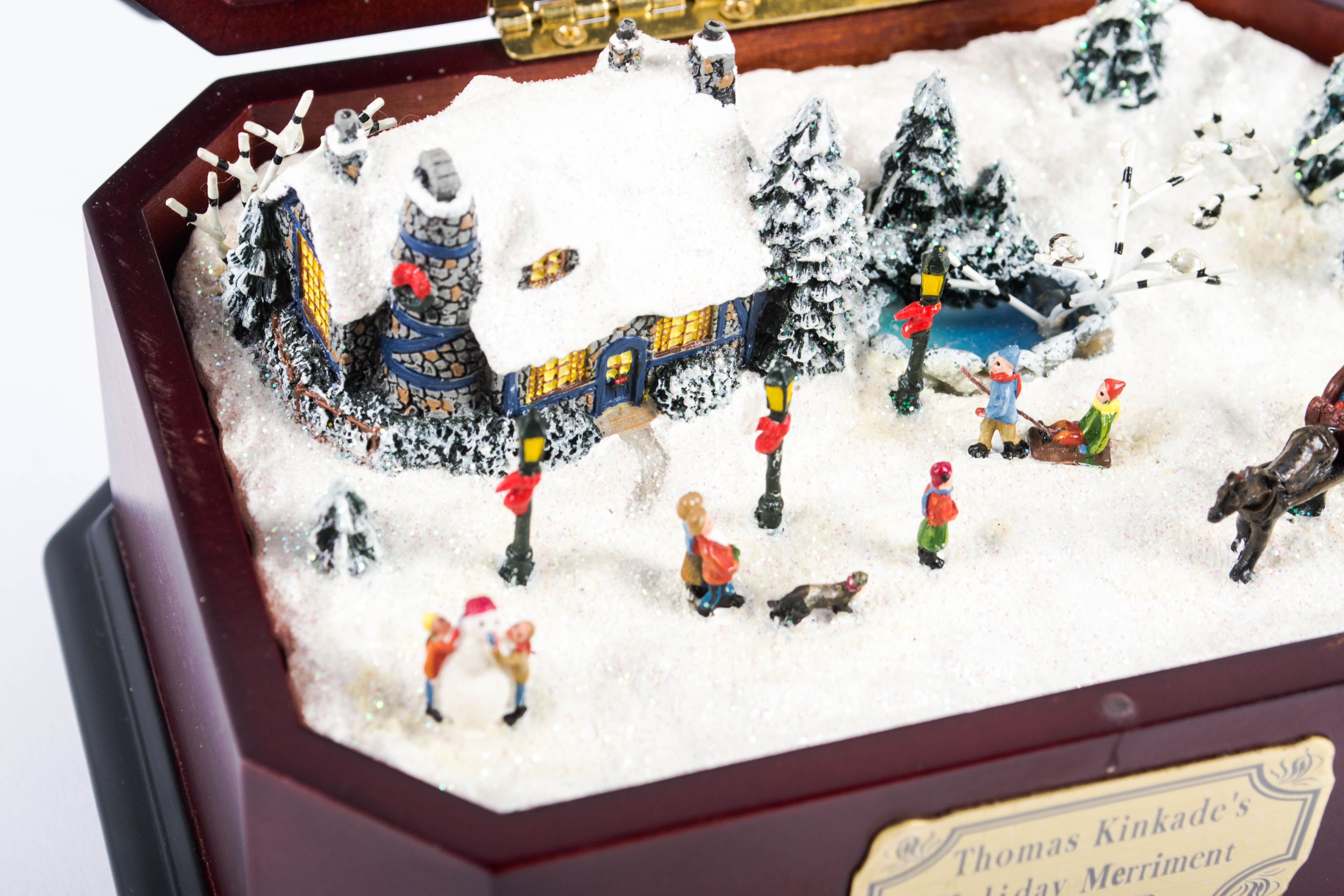 Thomas Kinkade's Holiday Merriment Music Box