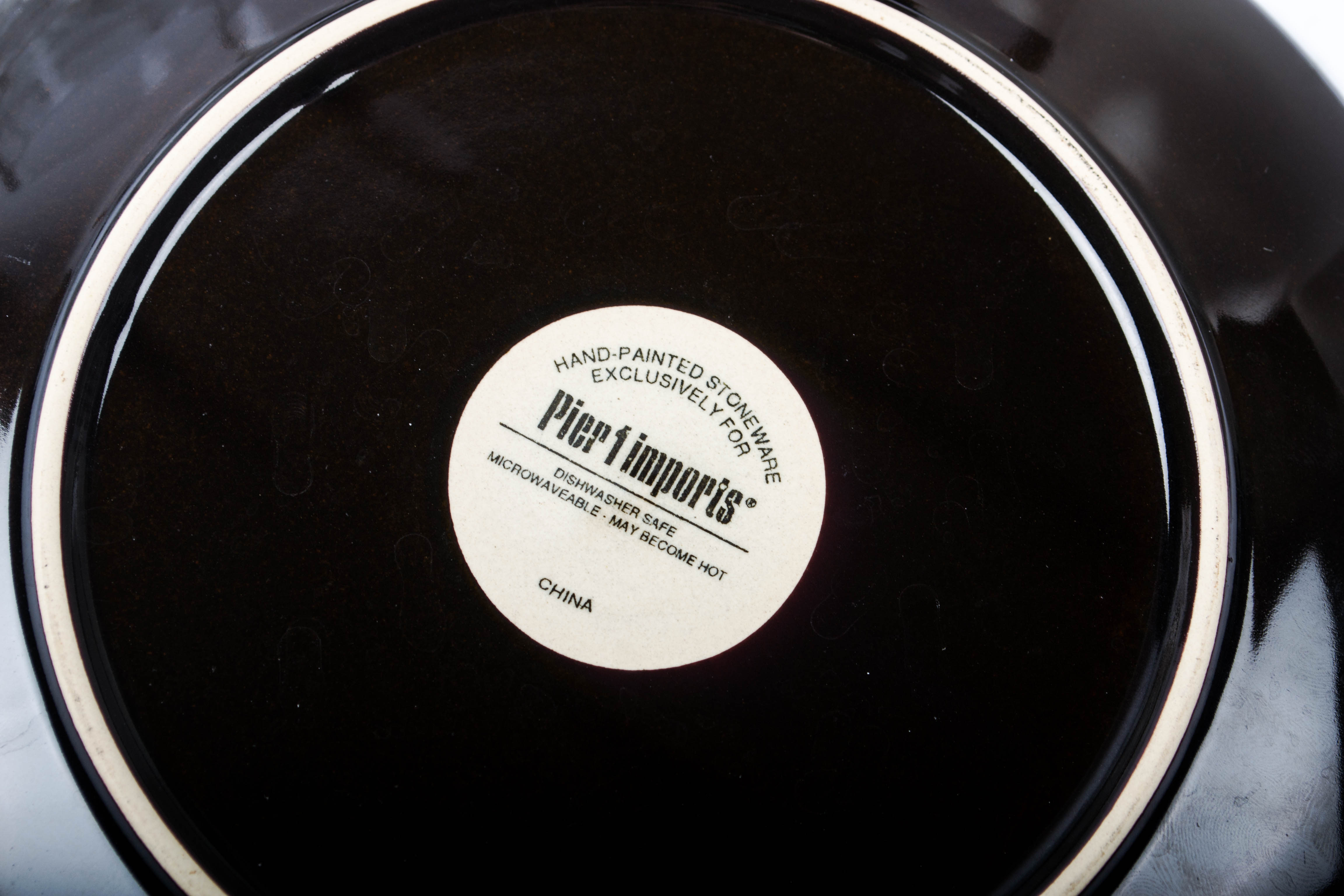 Set of Pier One Dinnerware and Glasses