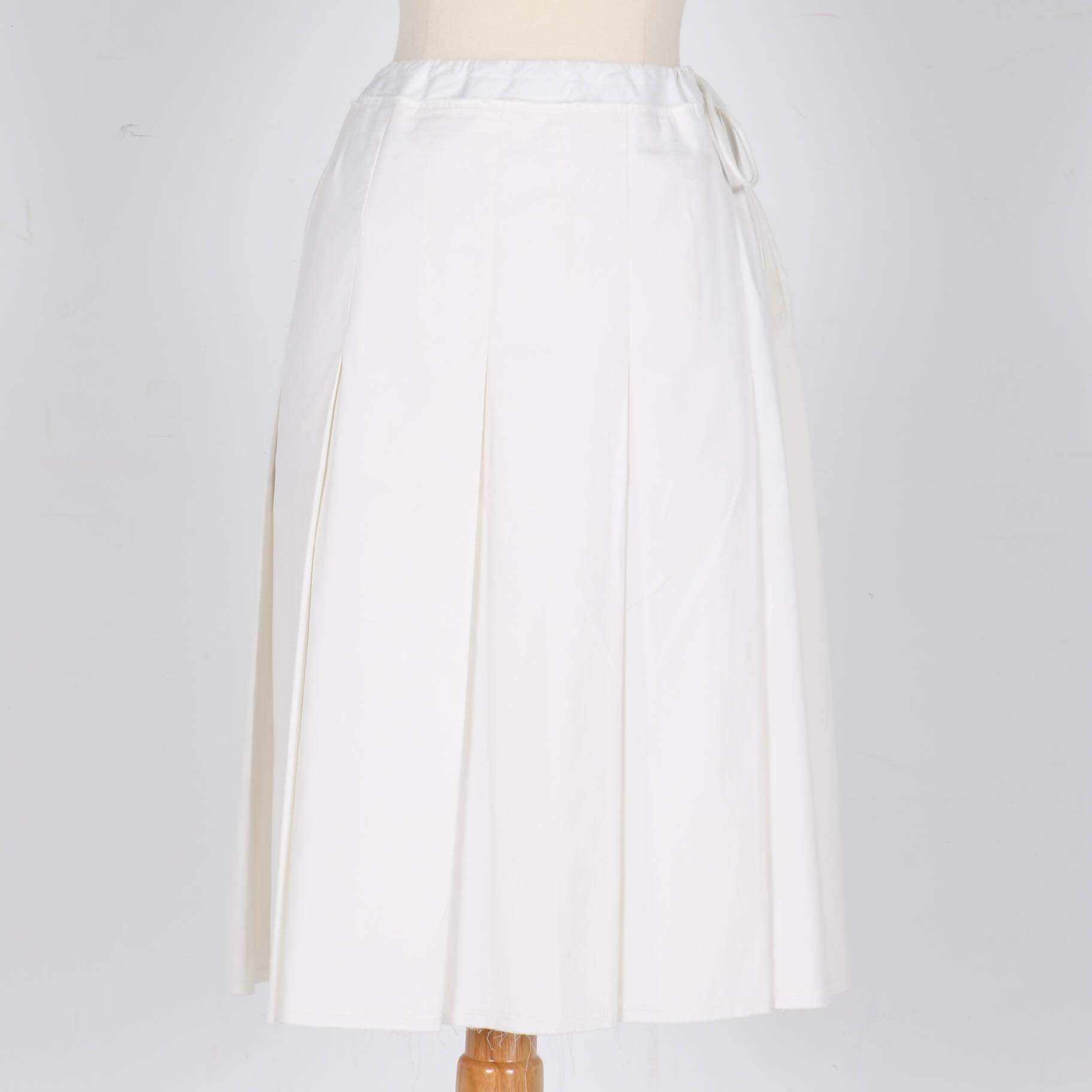 White Pleated Prada Skirt