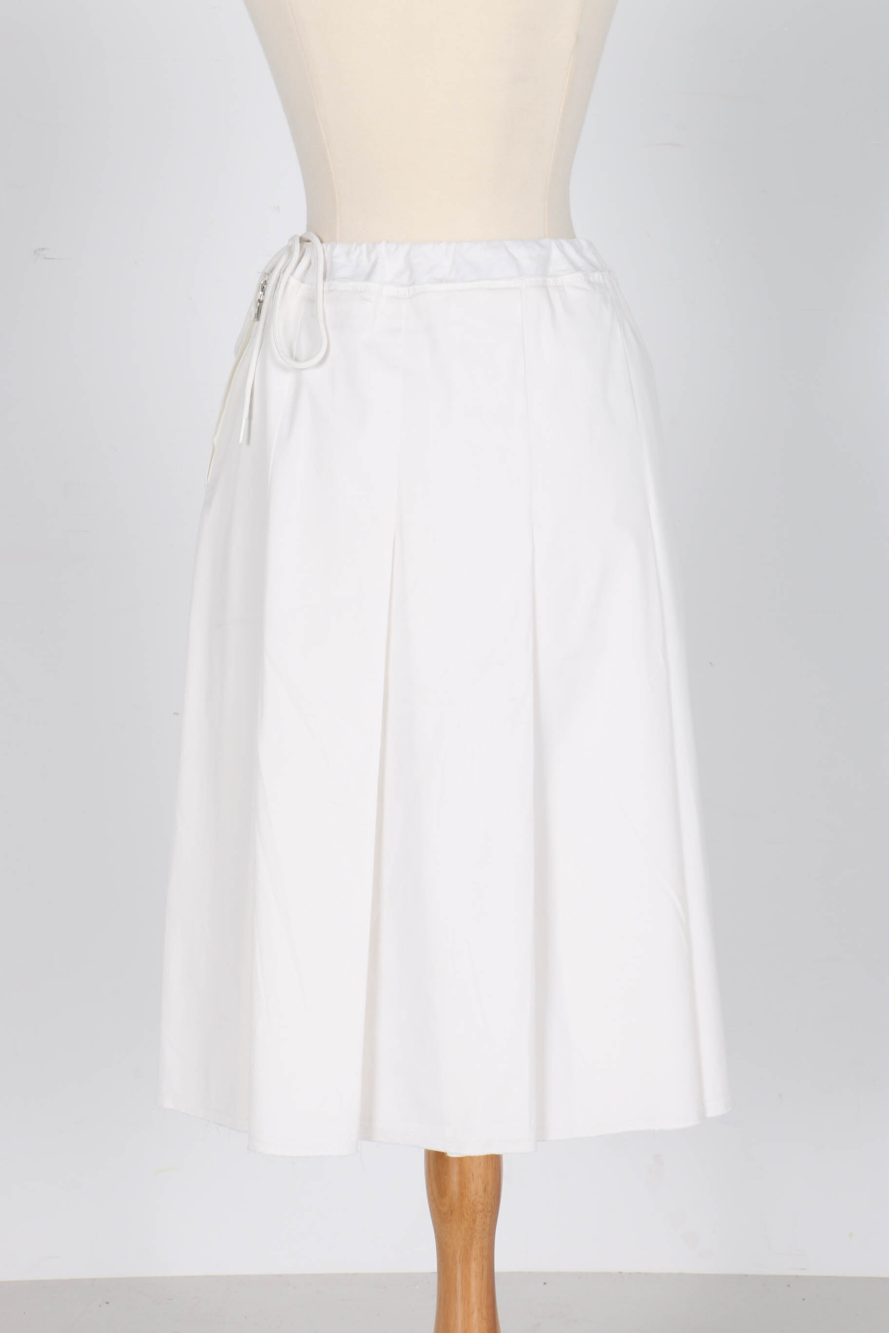 White Pleated Prada Skirt