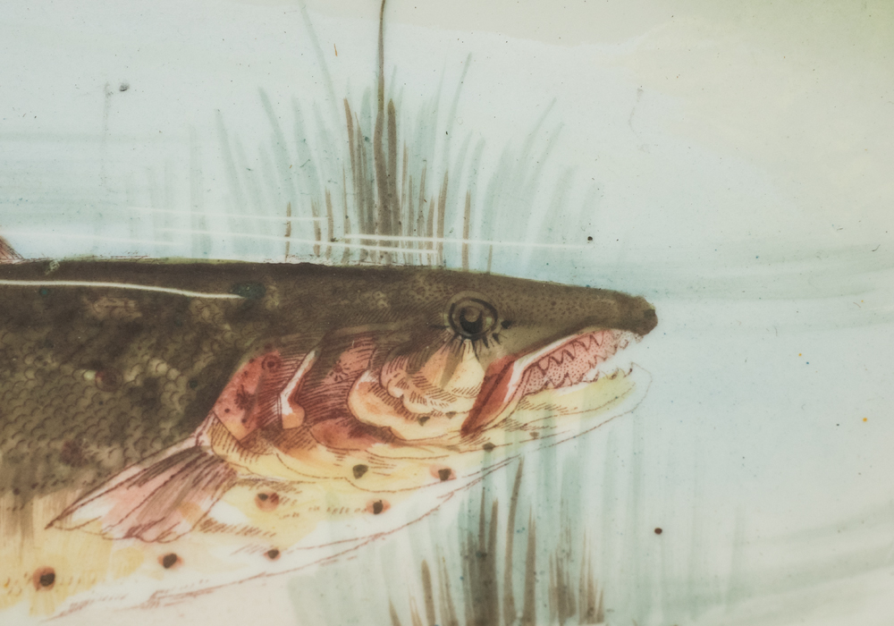 Antique Limoges Fish Platter and Matching Plates