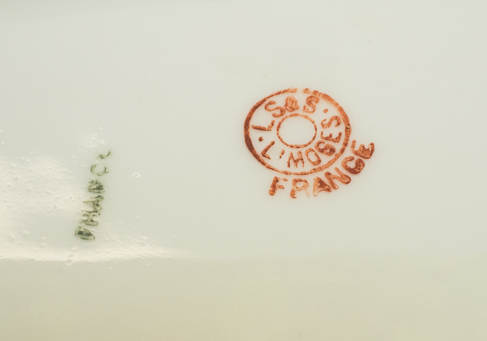 Antique Limoges Fish Platter and Matching Plates