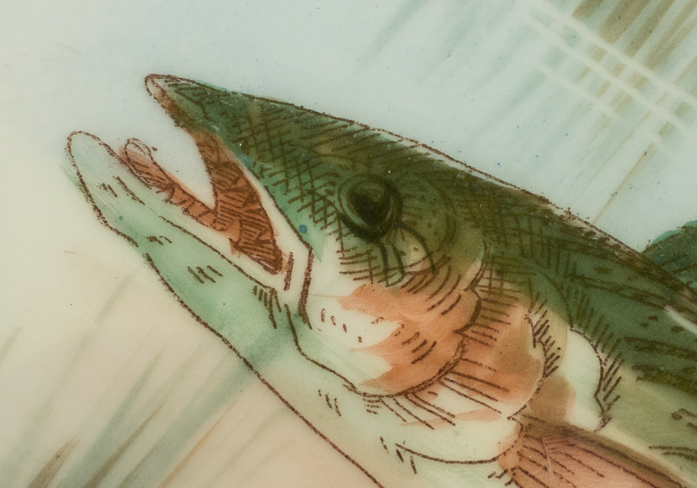 Antique Limoges Fish Platter and Matching Plates