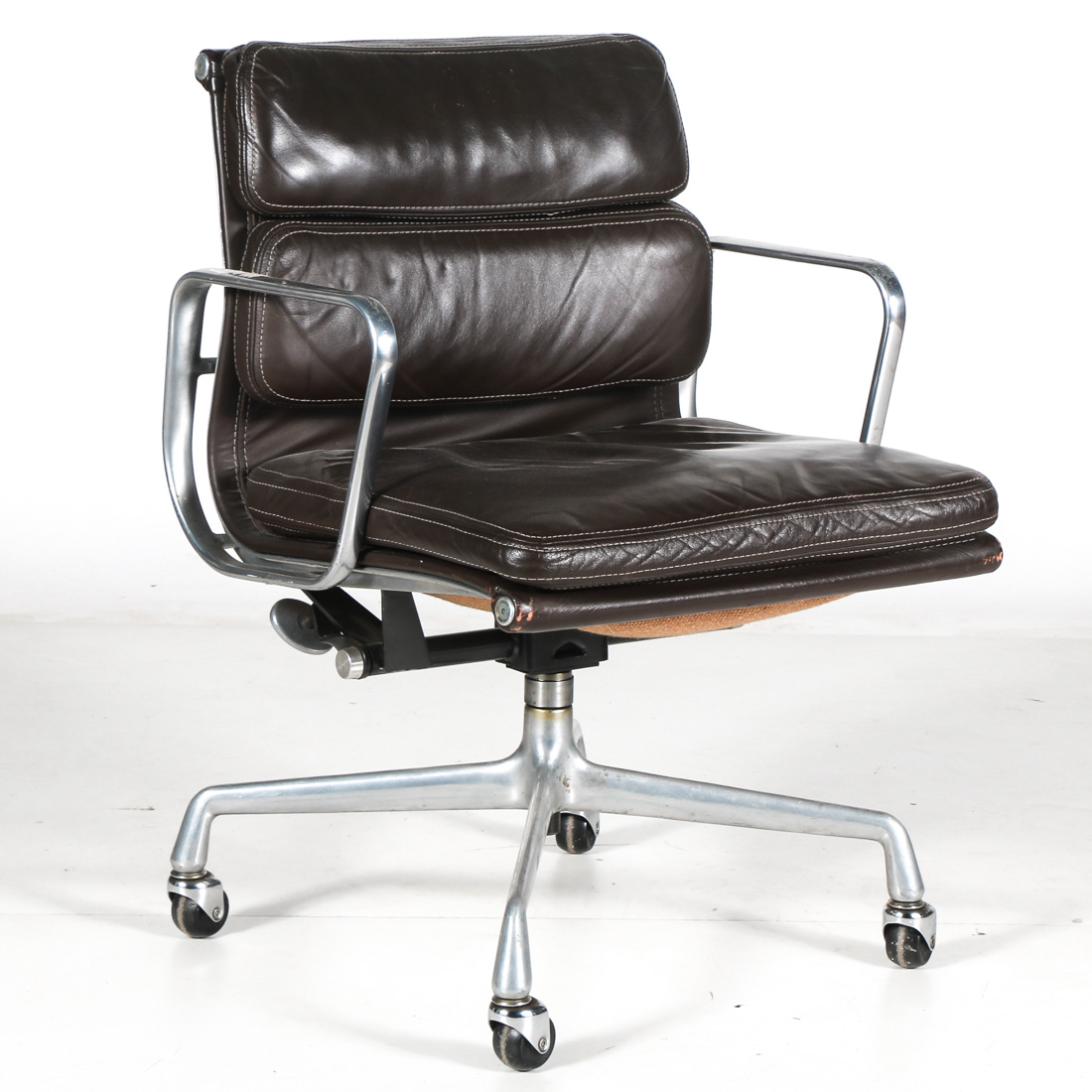 Herman Miller Eames Aluminum Group Leather Armchair
