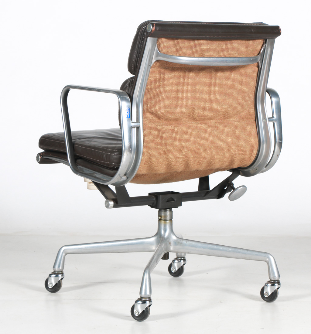 Herman Miller Eames Aluminum Group Leather Armchair