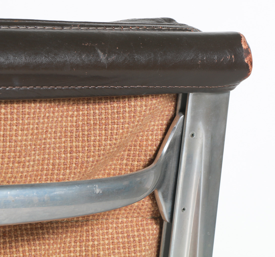 Herman Miller Eames Aluminum Group Leather Armchair