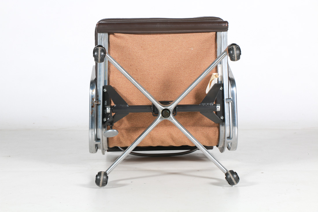 Herman Miller Eames Aluminum Group Leather Armchair