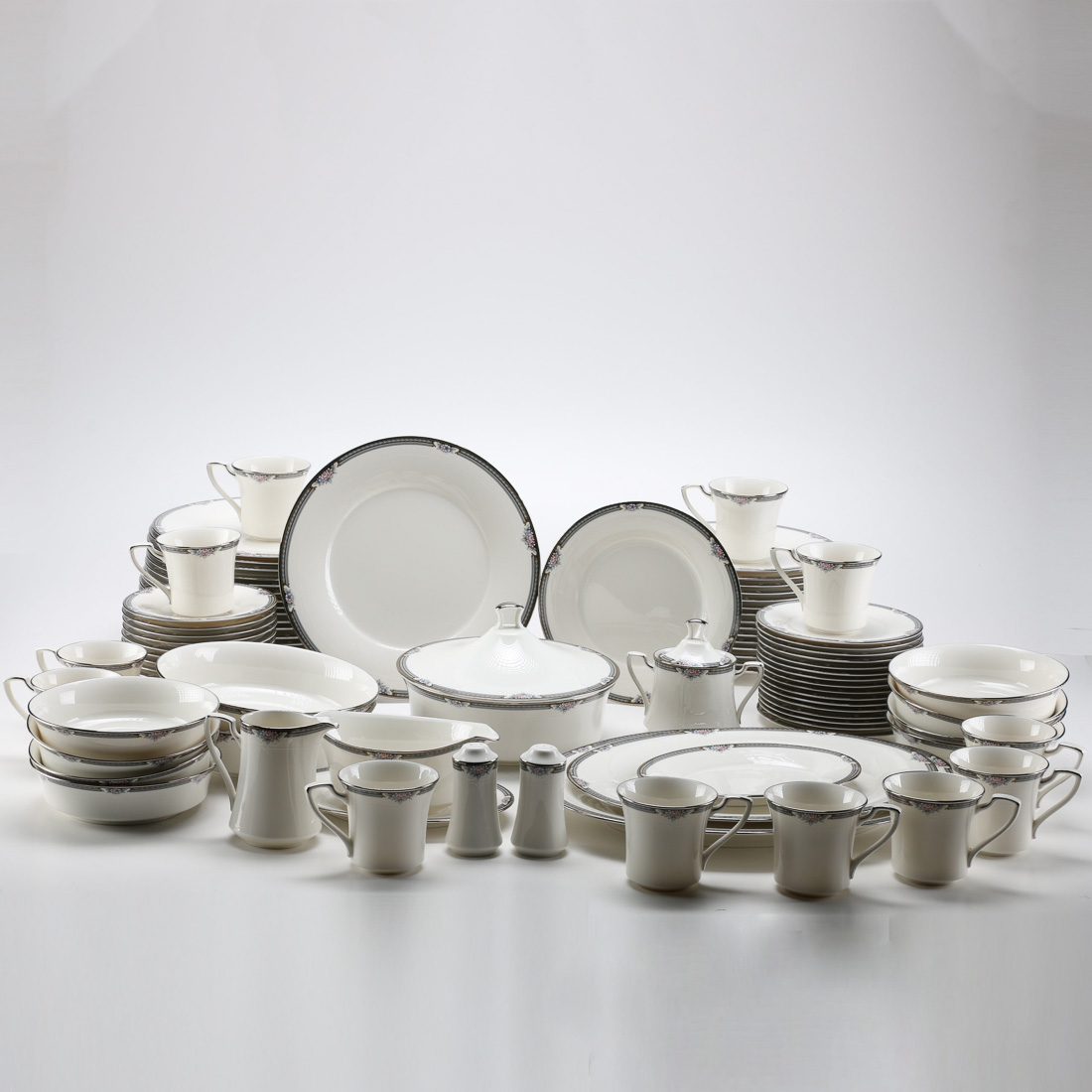 Large Set of Noritake "Halifax" Dinner China