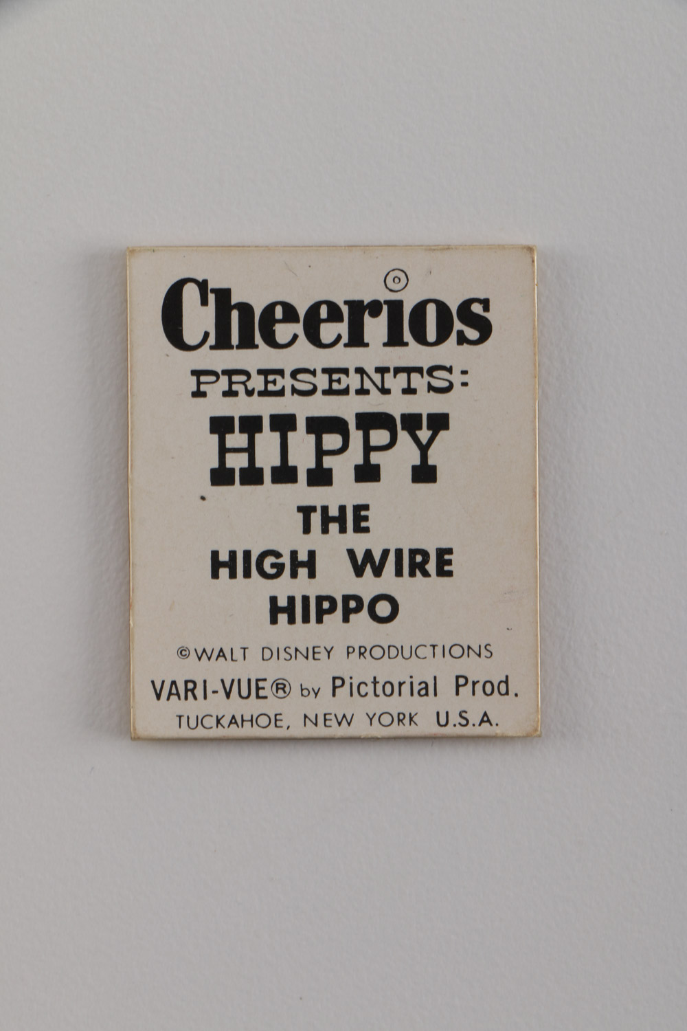 1950s Cheerios Premium Toys, Dinsey Dumbo Circus Pin and Inserts