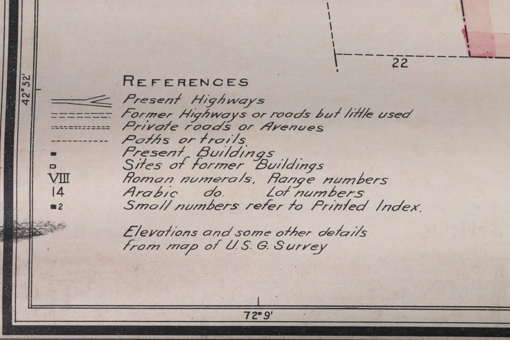 Early 20th Century Wall Map of Dublin, New Hampshire