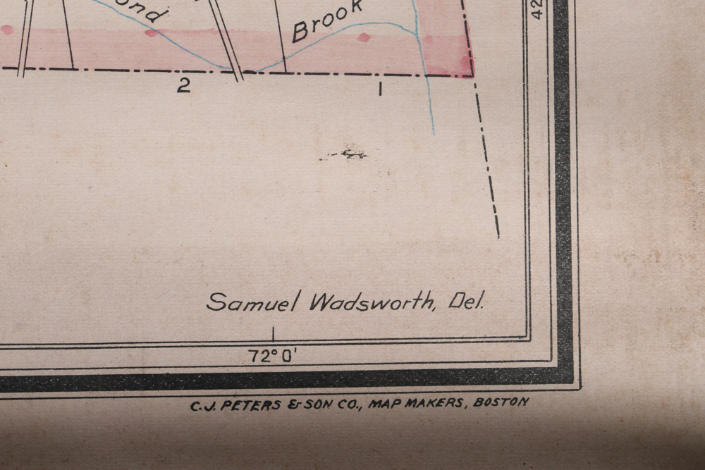 Early 20th Century Wall Map of Dublin, New Hampshire