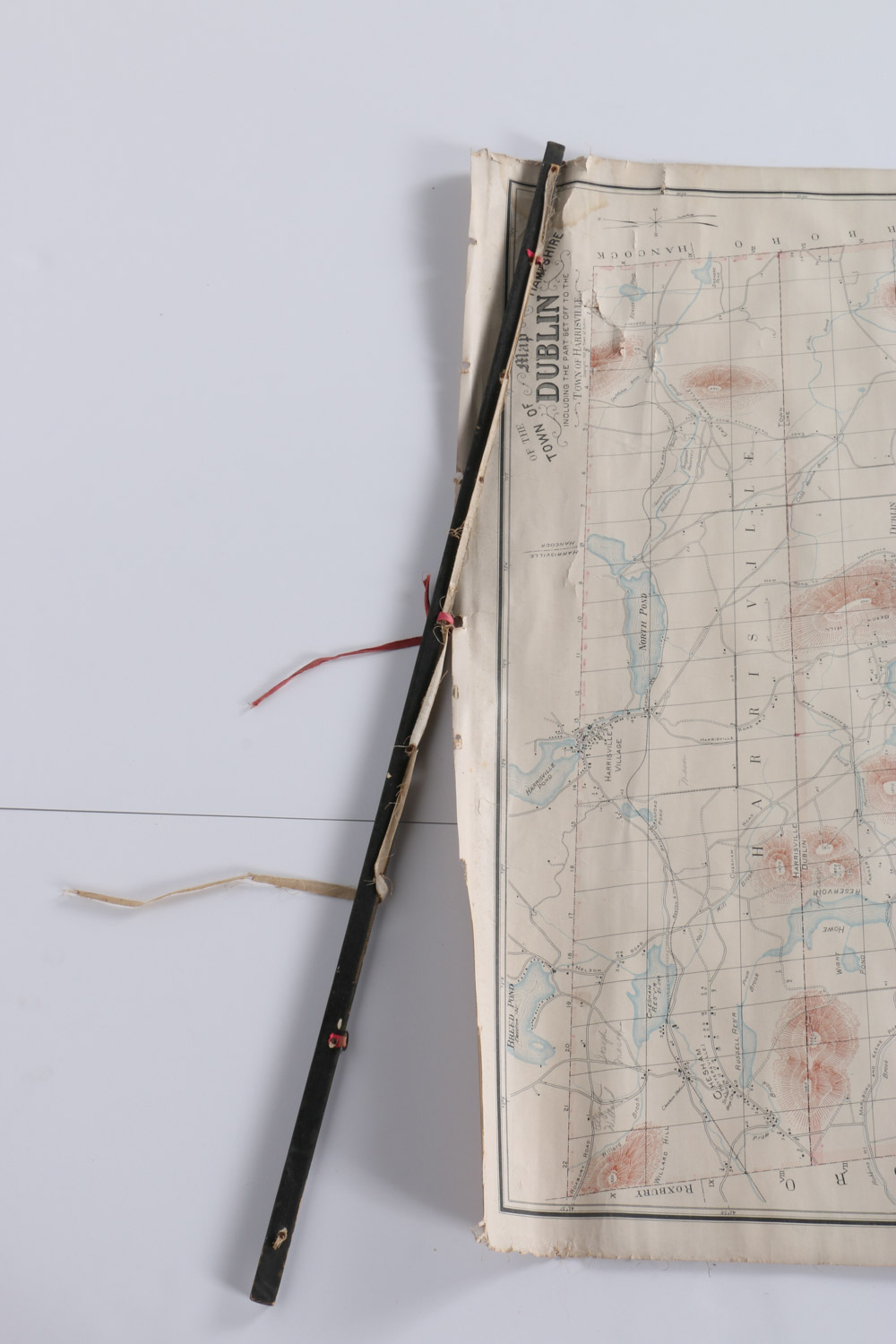 Early 20th Century Wall Map of Dublin, New Hampshire