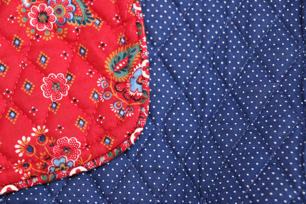 1980s Vera Bradley "Provincial Red" Quilted Jacket and Handbag