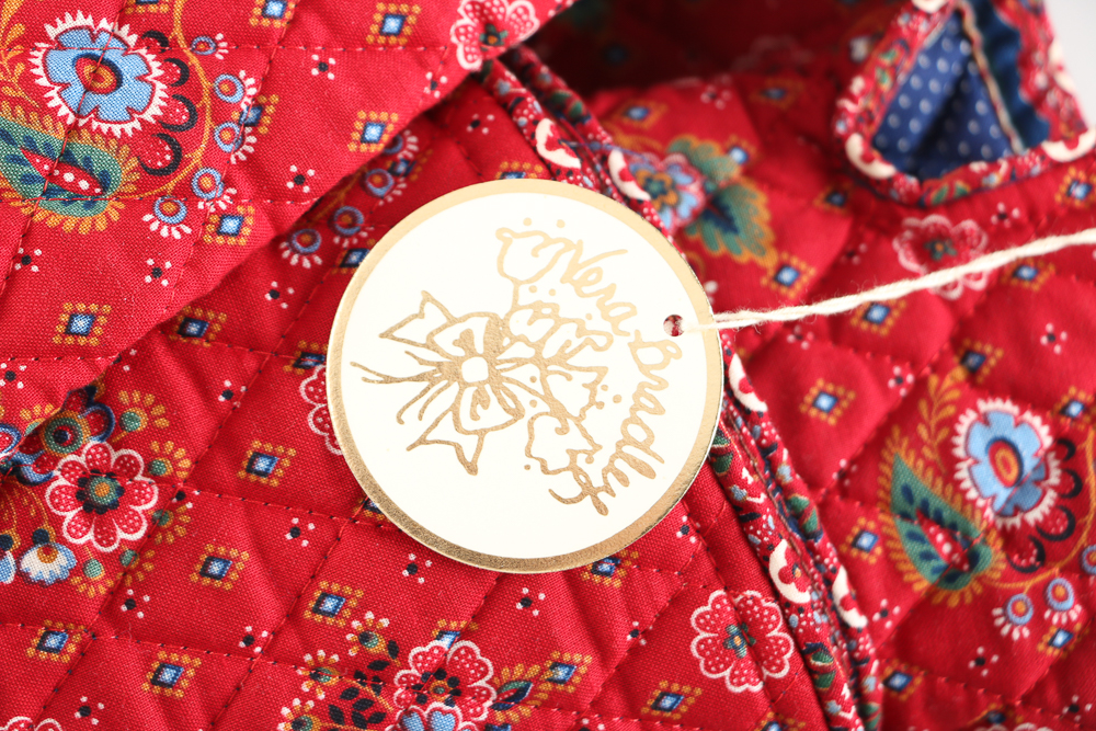 1980s Vera Bradley "Provincial Red" Quilted Jacket and Handbag