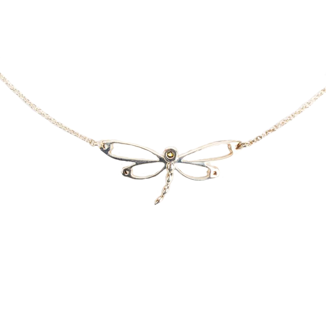 Tiffany & Co Sterling and Diamond Dragonfly Necklace