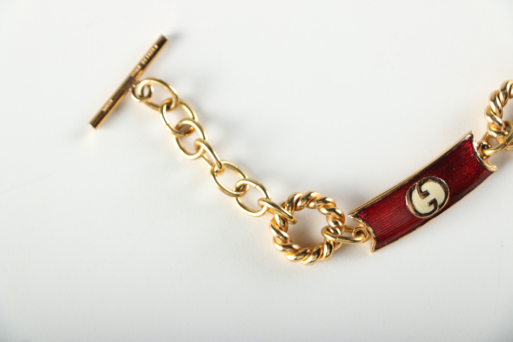 Vintage Gucci Enameled Belt