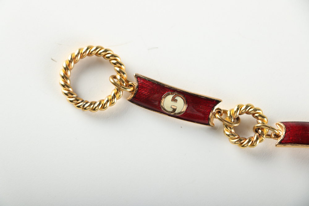 Vintage Gucci Enameled Belt