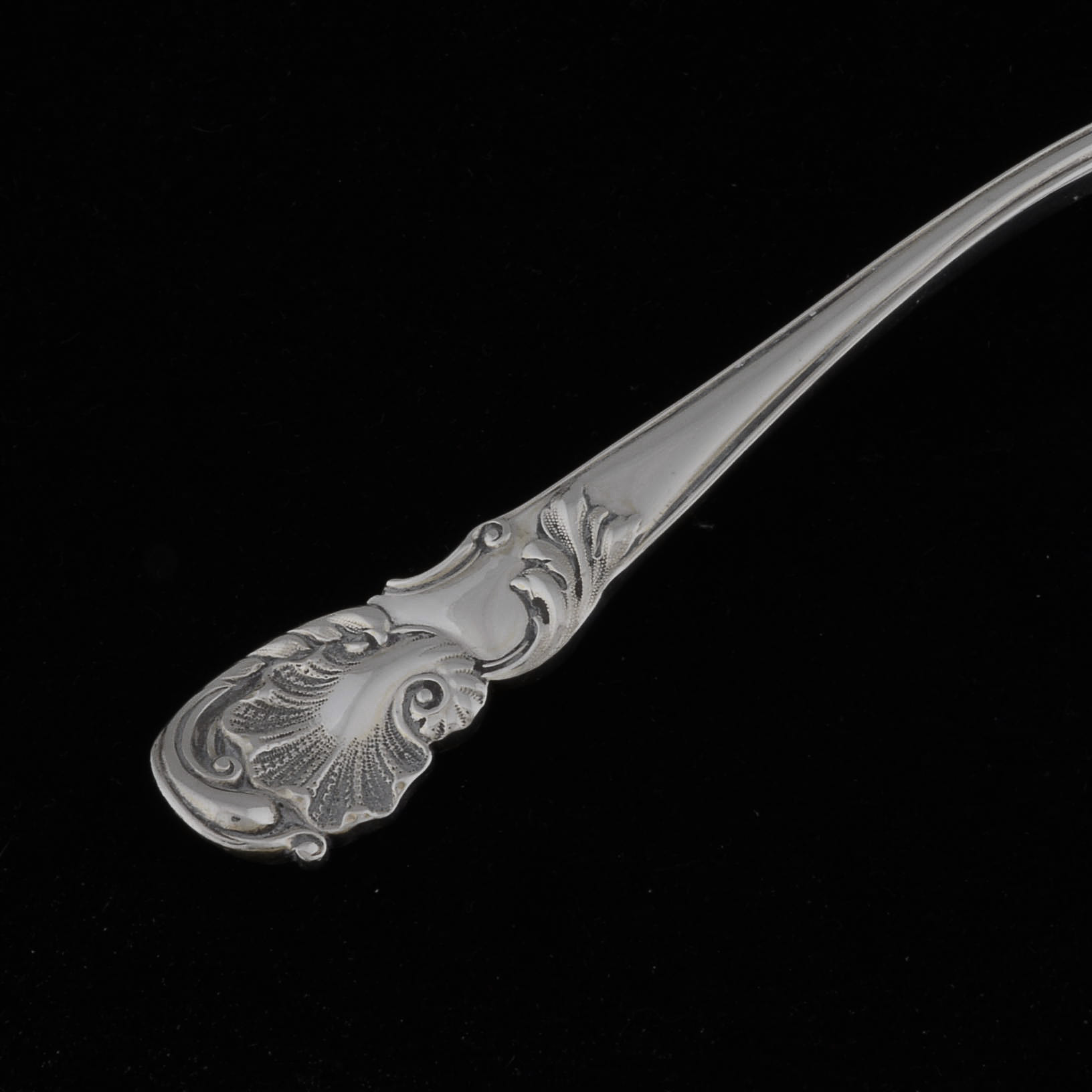 Antique English George William Adams Sterling Silver Tea Strainer Spoon