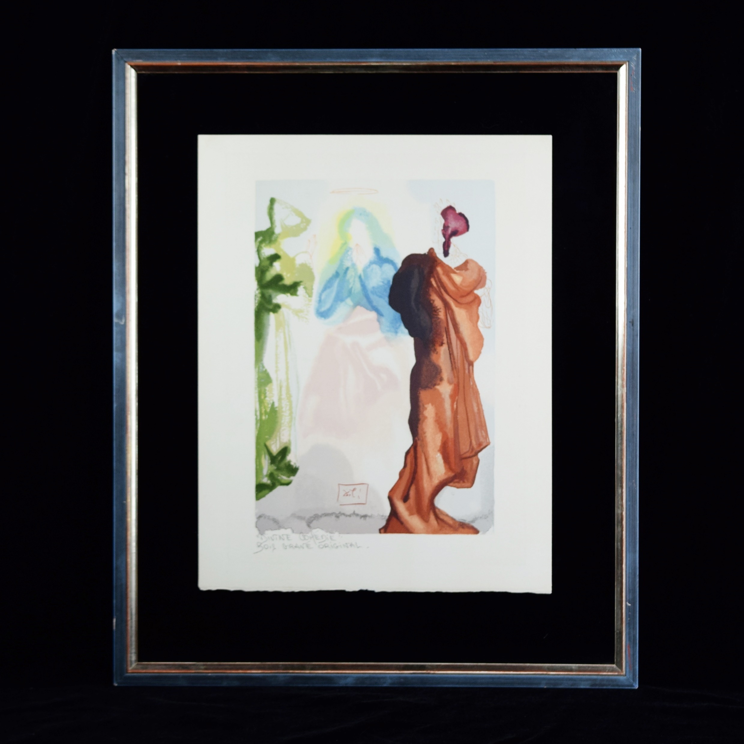 Salvador Dali's Bois Grave "St. Bernard's Prayer to the Virgin" from the "Divine Comedy", Published 1964