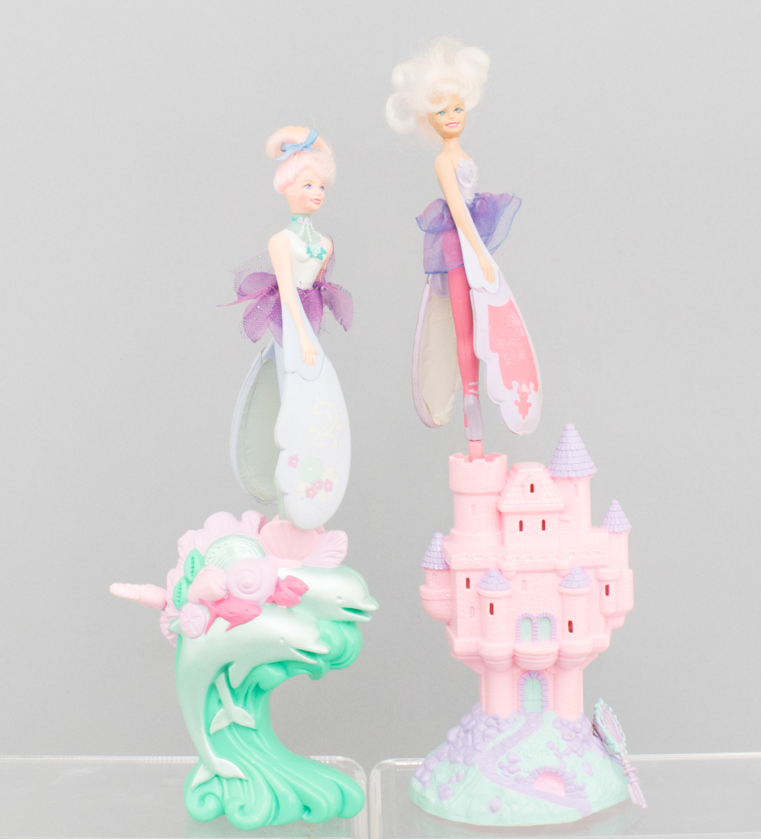 Nine 1990s-2000s Sky Dancers Toys