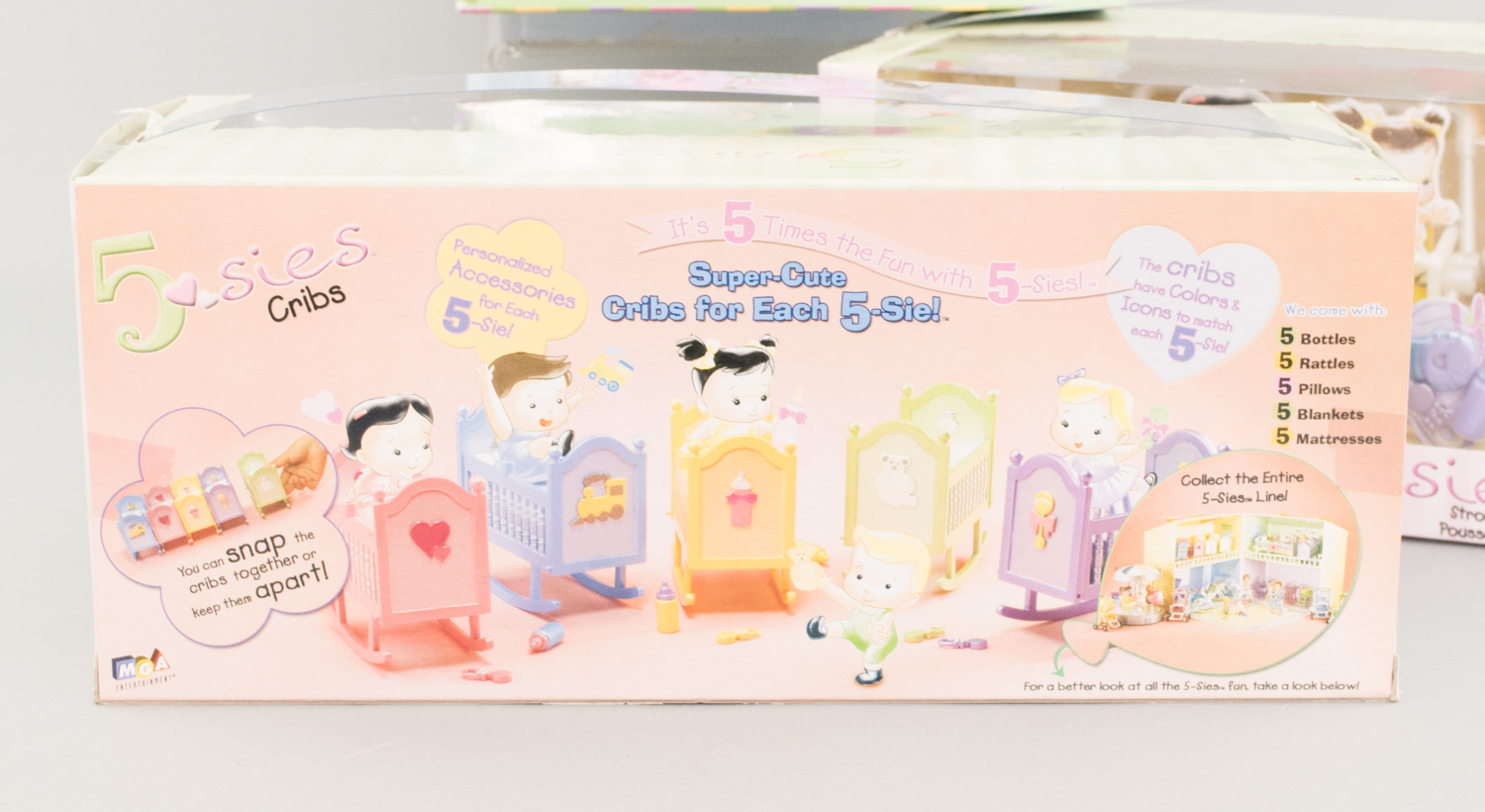 5-Sies Ferris Wheel, Stroller and Crib Playsets in Unopened Packaging