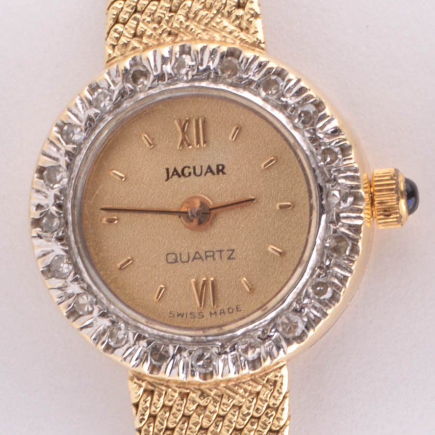Women's Jaguar 14K Yellow Gold and Diamond Swiss-Made Watch