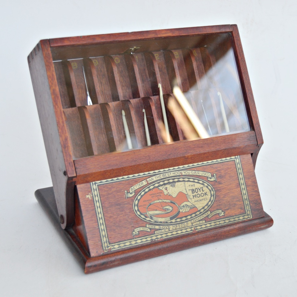 Antique Boye Crochet Hook Display Case
