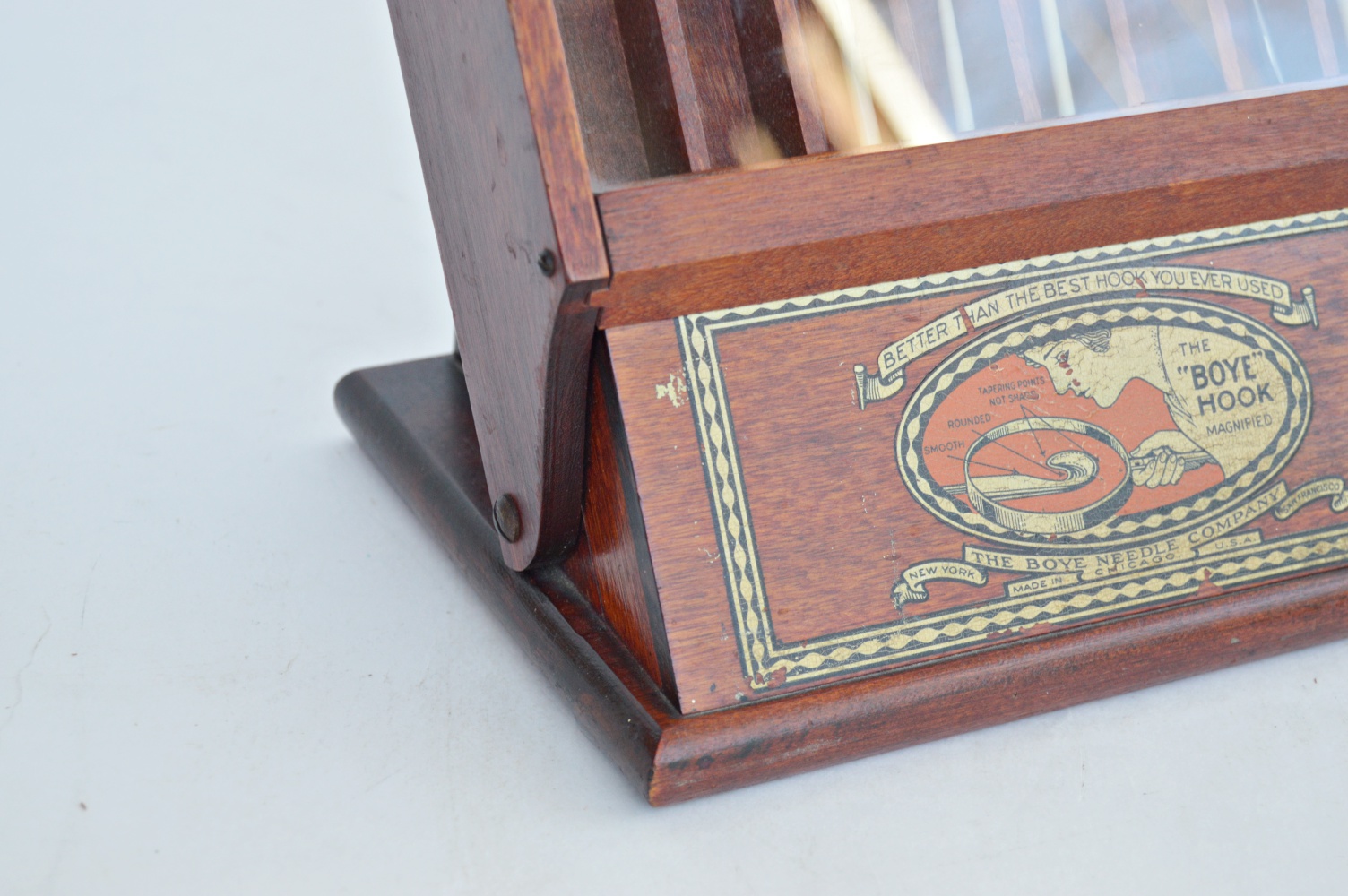 Antique Boye Crochet Hook Display Case