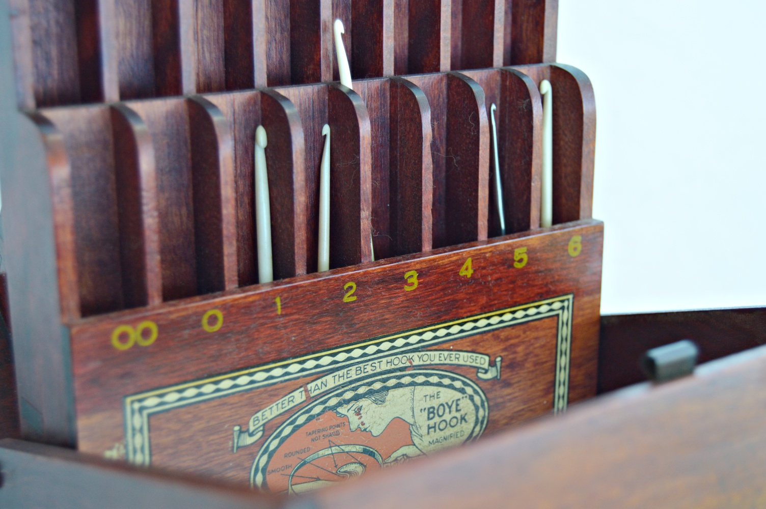 Antique Boye Crochet Hook Display Case