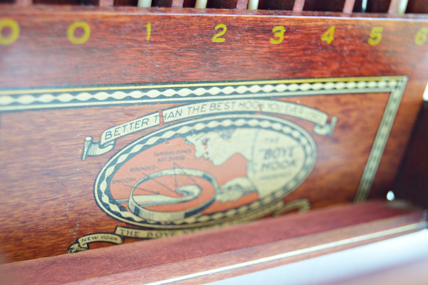 Antique Boye Crochet Hook Display Case