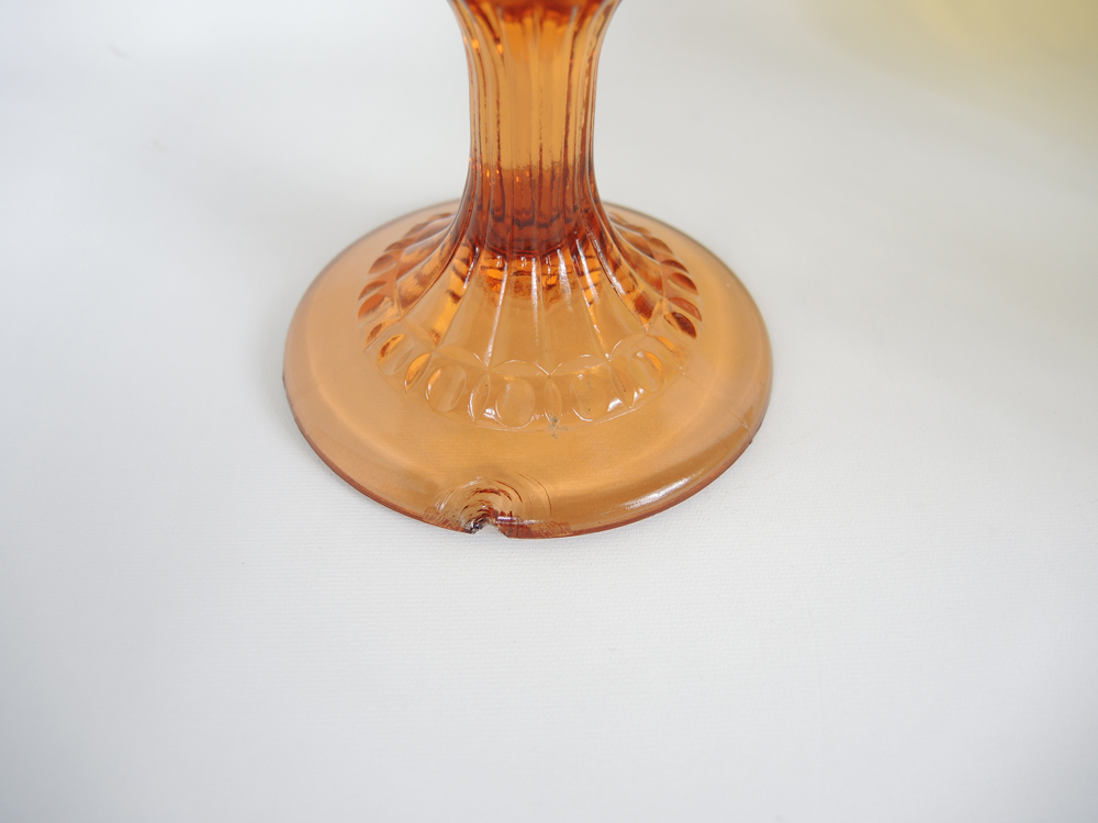 Vintage Fostoria Amber Coin Dot Glassware