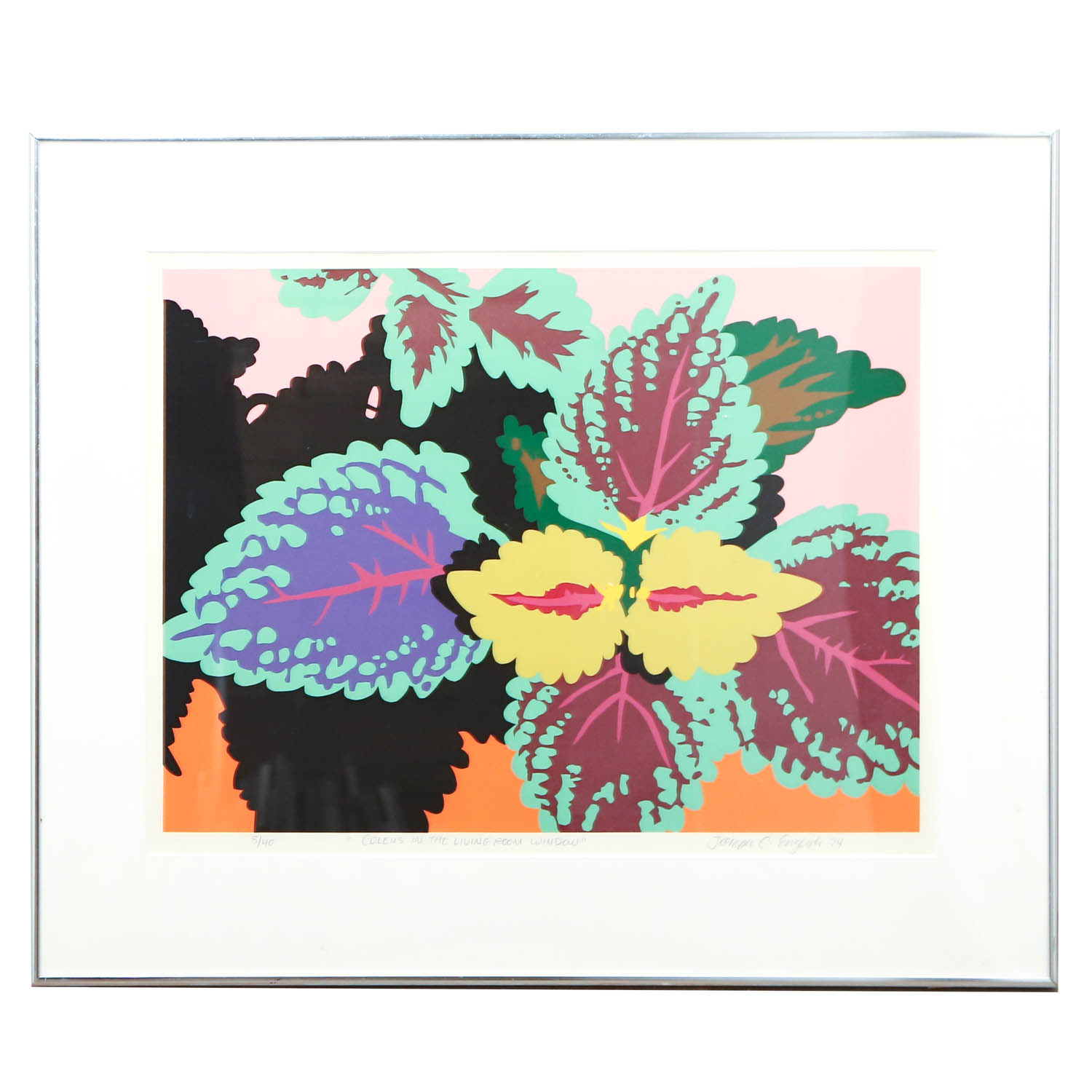 Joseph Craig English "Coleus In Living Room Window" Signed Limited Edition Screenprint