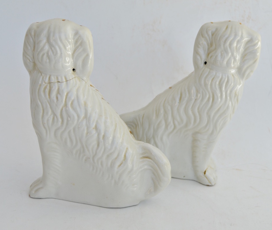 Antique Staffordshire China Dogs