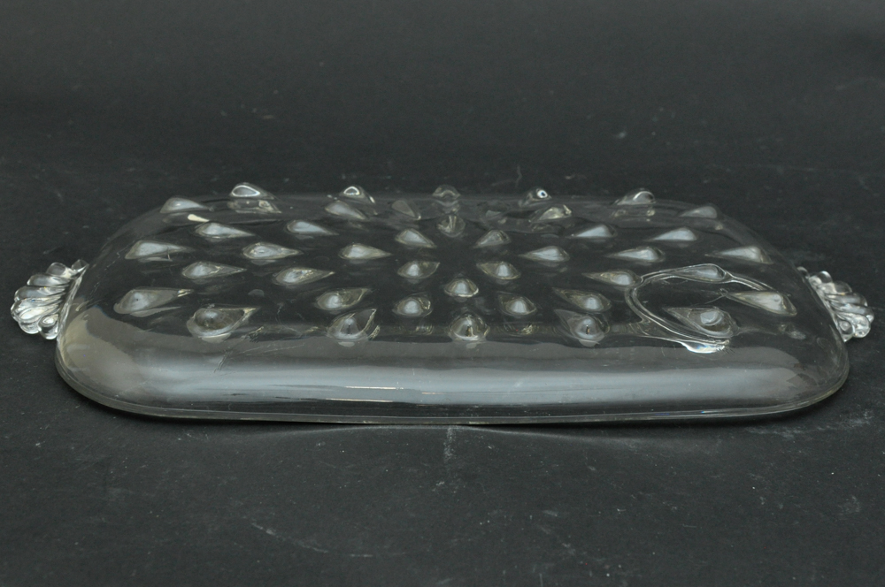 Anchor Hocking Pressed Glass Snack Trays and Cup Set