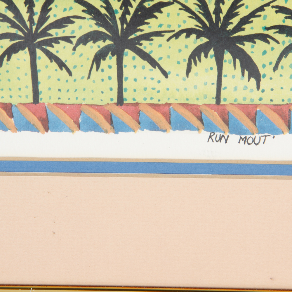 Offset Lithography by Ml. Etre Titled "Run Mout"