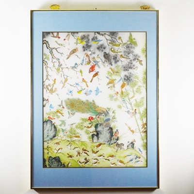 Master Chinese Painter Johnny Lung Bird Painting