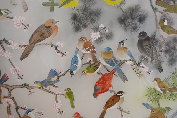 Master Chinese Painter Johnny Lung Bird Painting